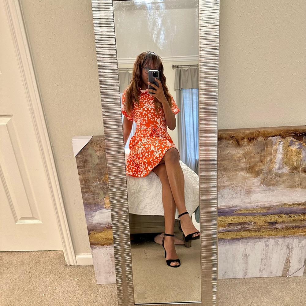 New Banana Republic Red Floral Dress